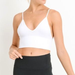 White seamless camisole  bra